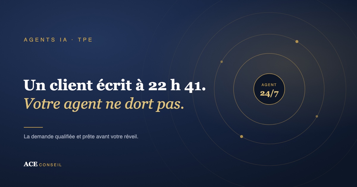 La journée d'un agent IA : demande reçue à 22 h 41, qualifiée à 22 h 42, dossier prêt à votre réveil à 7 h 30