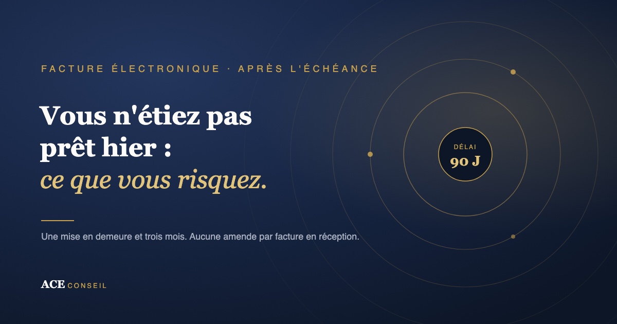 Ce que risque une TPE non raccordée à une plateforme agréée au lendemain du 1er septembre 2026 : une mise en demeure de trois mois, pas d'amende par facture