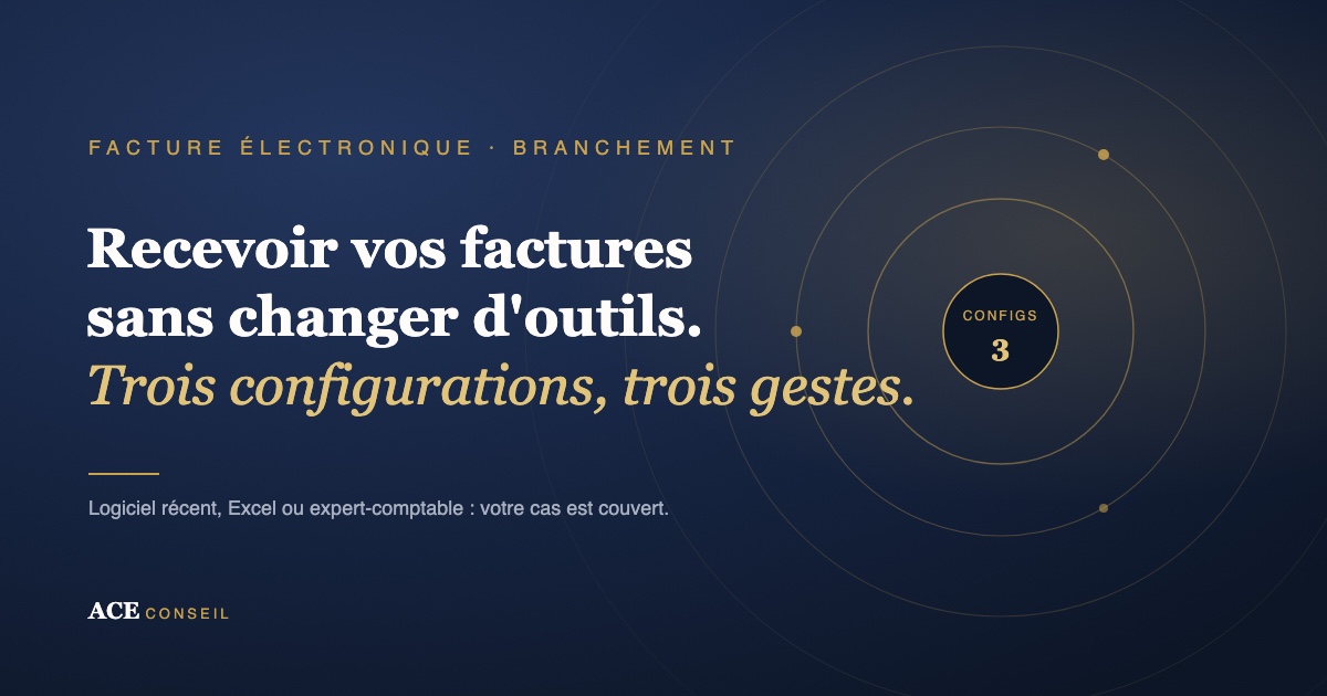 Recevoir ses factures électroniques en 2026 sans changer d'outils : les trois configurations types d'une TPE ou PME